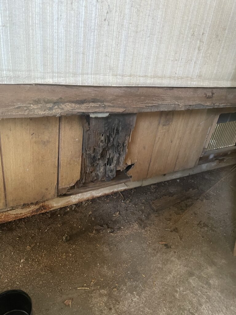 Before：腐った床を撤去した写真